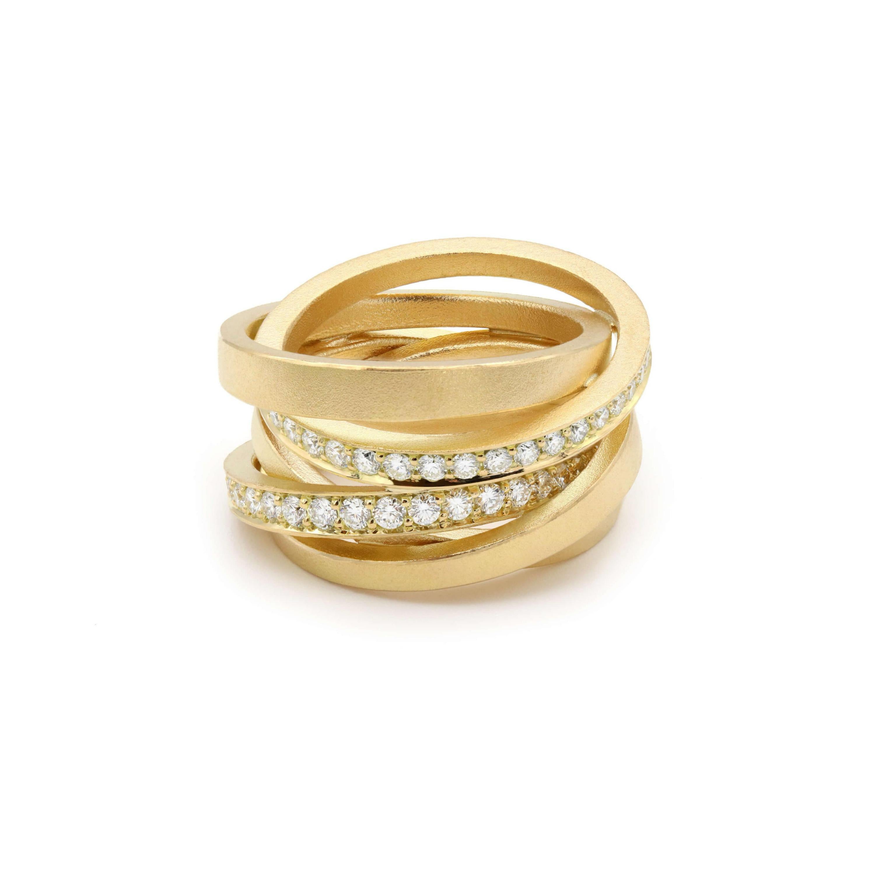Schmuckwerk ring diamond fever, yellow gold, SR126-GG