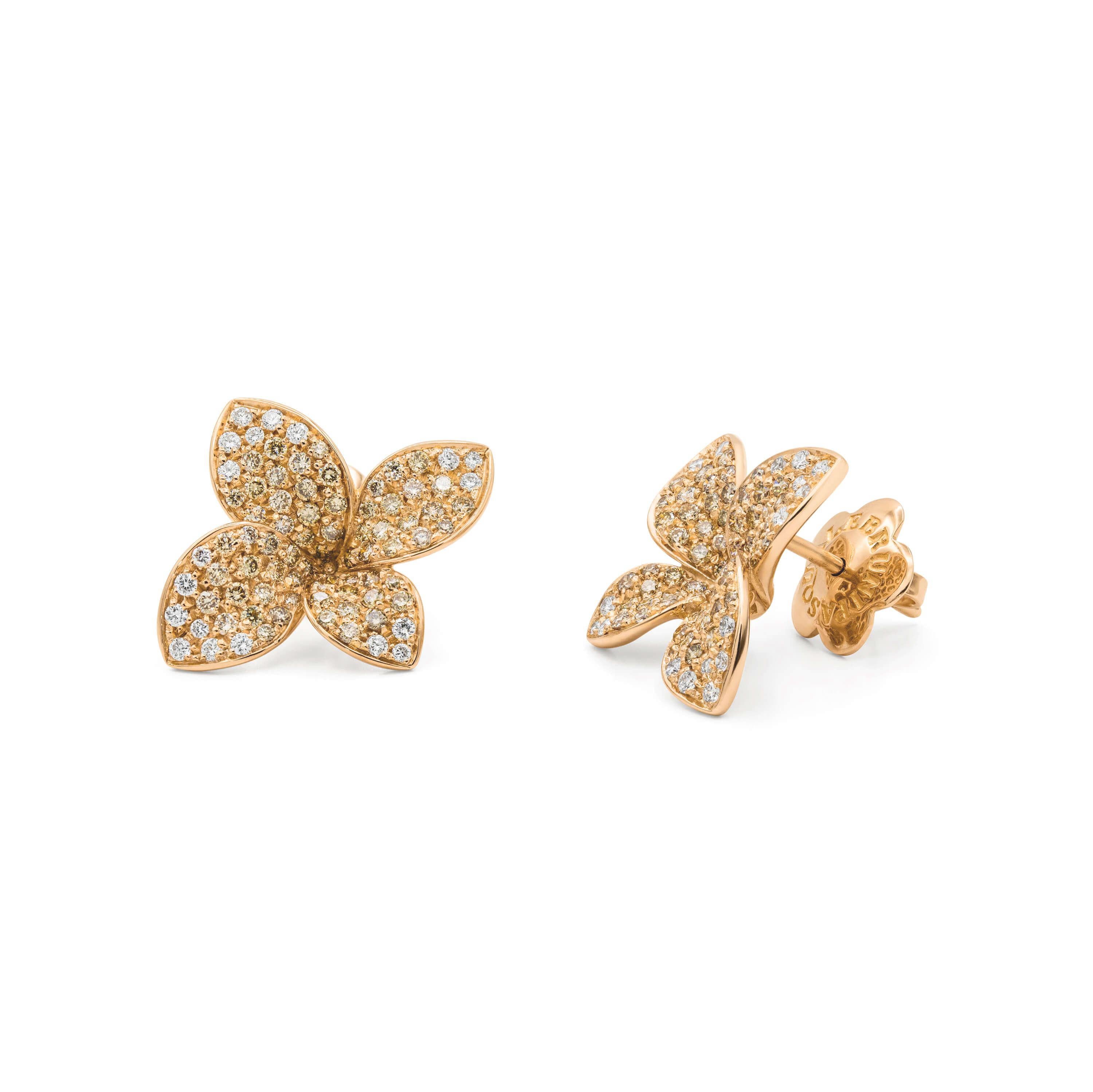 Pasquale Bruni earrings Petit Garden rose gold diamonds 15377R