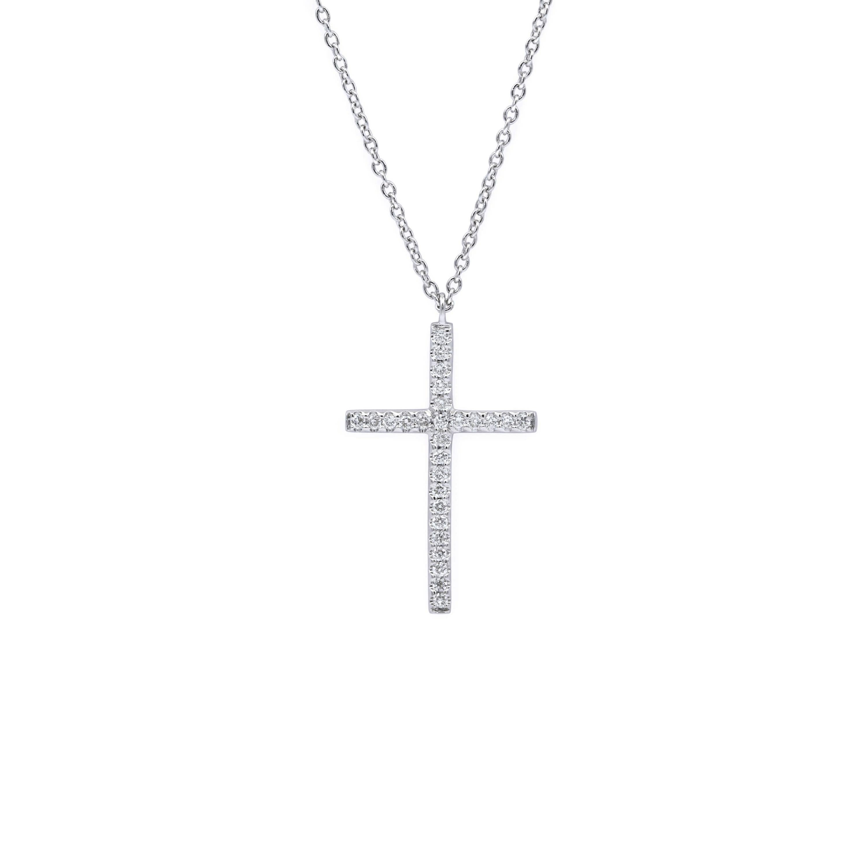 Diamond Group Halskette mit Kreuz | 4F936W8-1