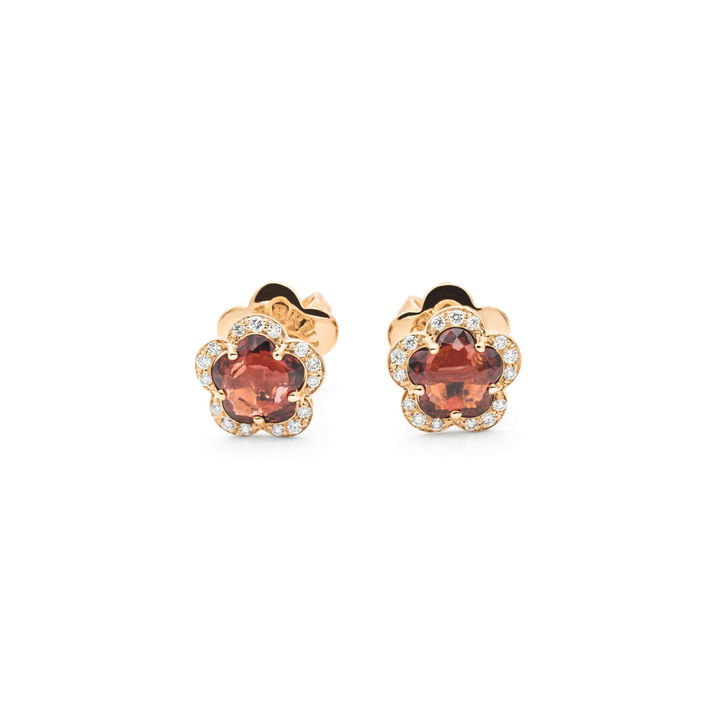 Pasquale Bruni earrings Figlia dei Fiori rose gold diamonds 15987R