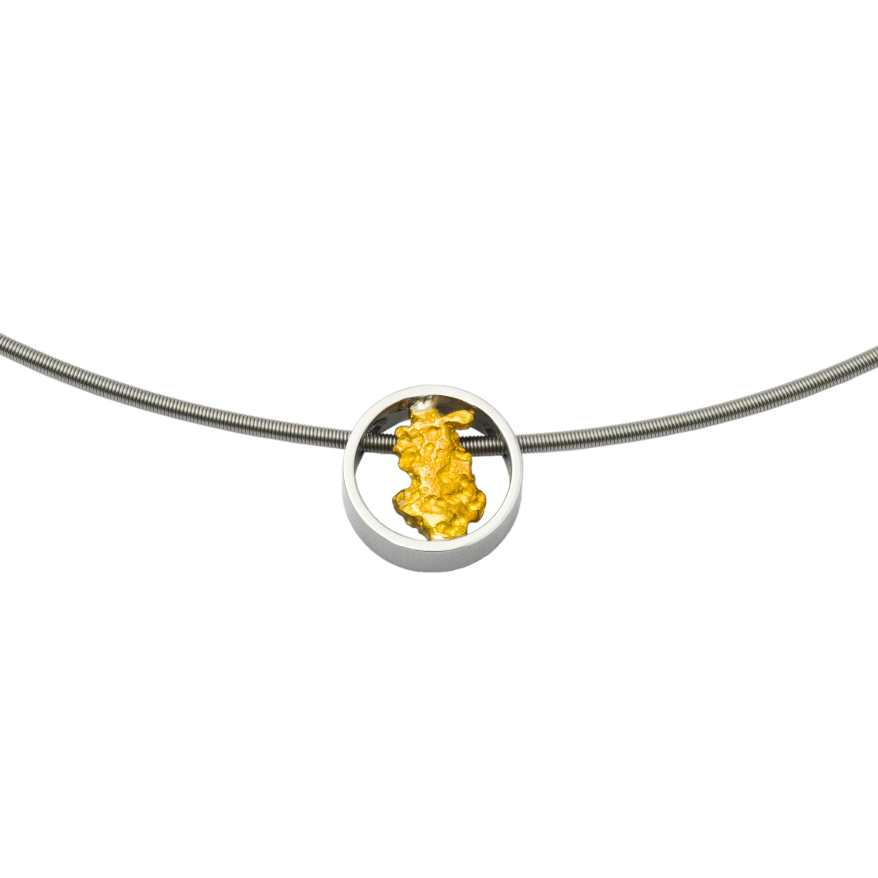 Jewelery pendant nugget, stainless steel, NH113-ST