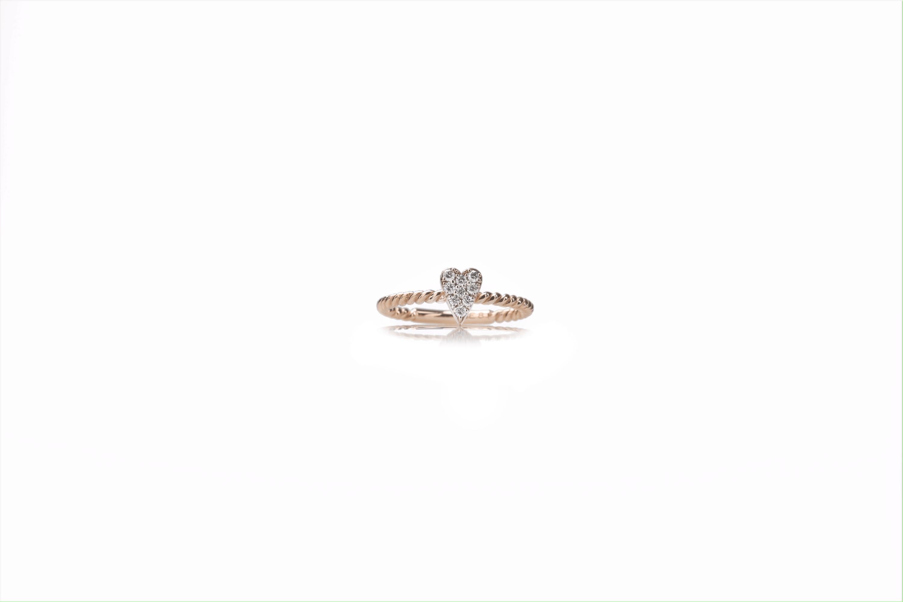 BE8 Jewels Ring Herz klein Pavee aus der Kollektion Give Love