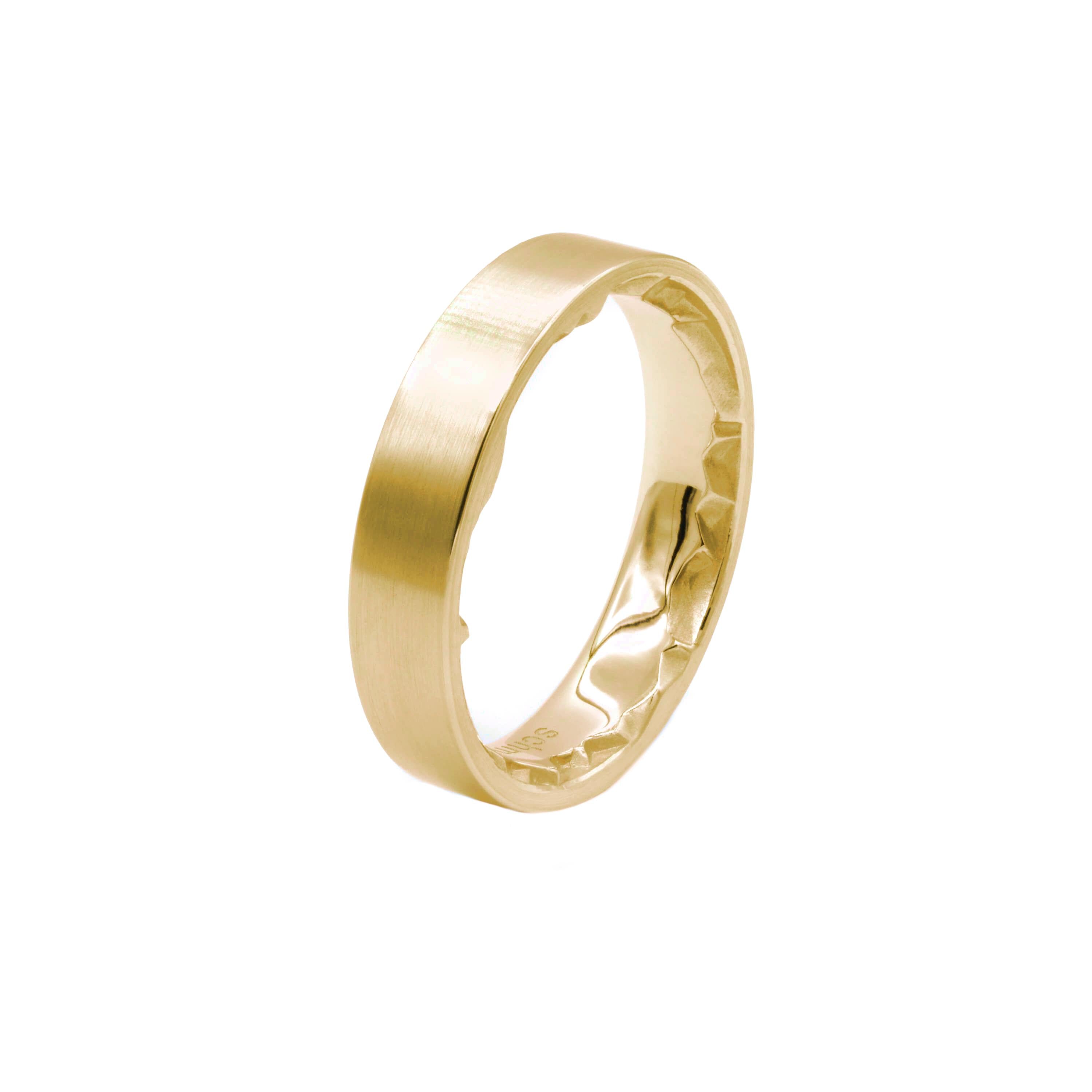 Schmuckwerk wedding ring Alps, yellow gold, GT250-GG