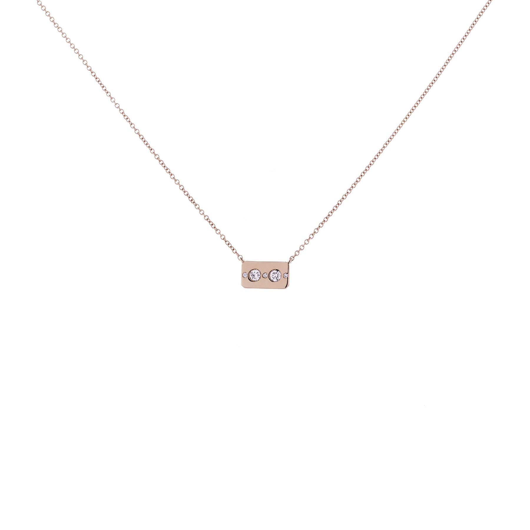1909 Callegari Solid Collier mit 2 Diamanten