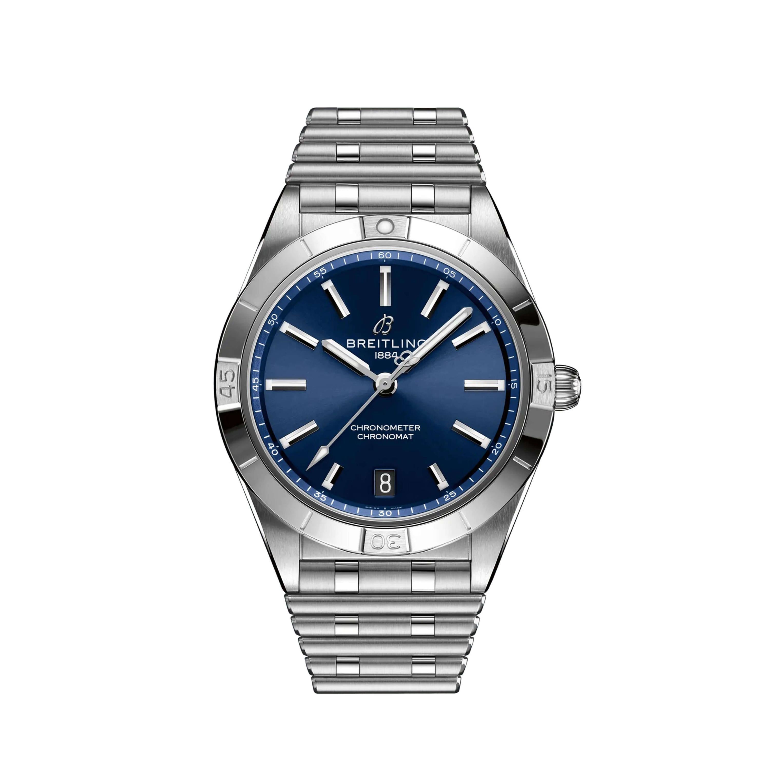 Breitling Damenuhr Chronomat blau A10380101C1A1