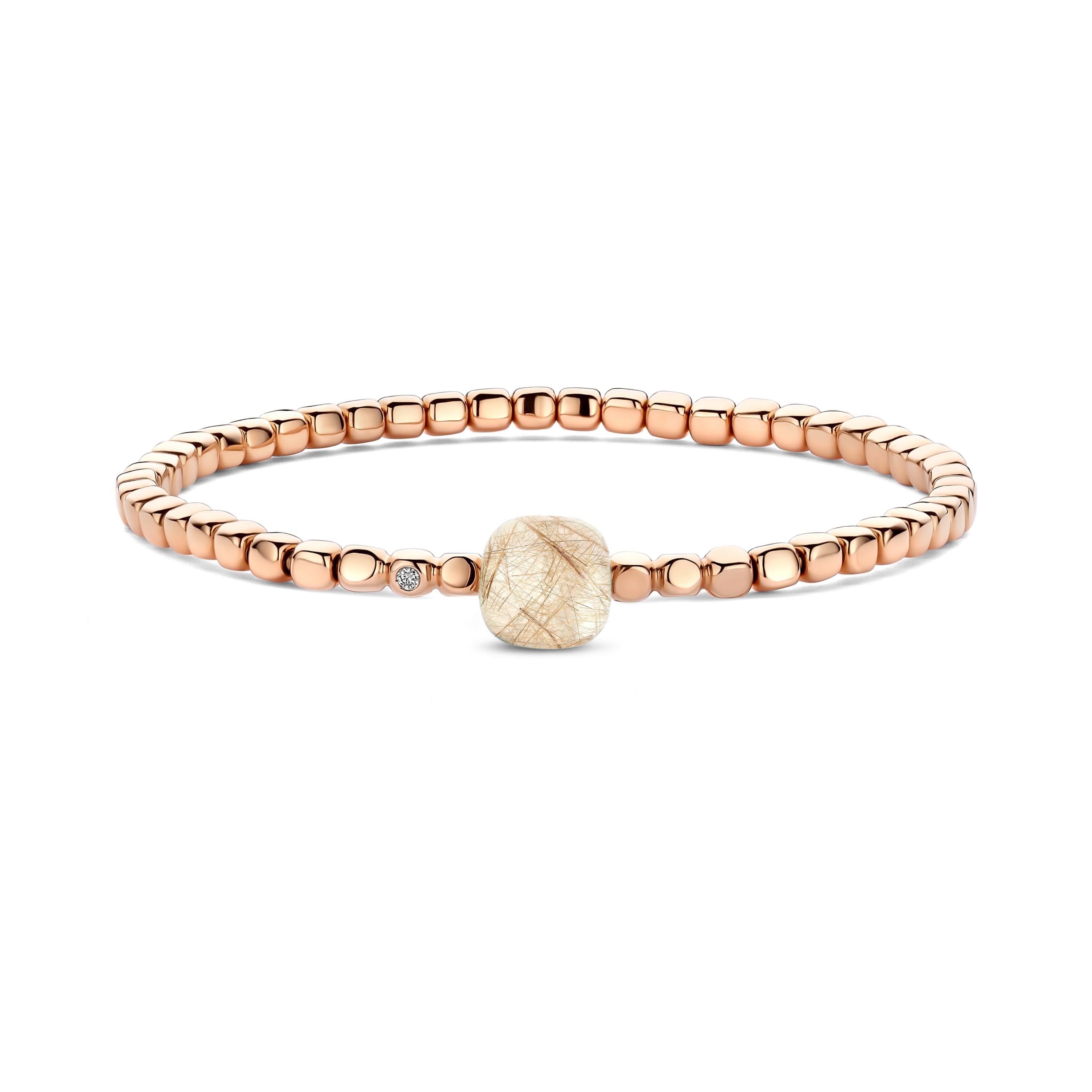 BIGLI Mini Sweety Armband Stretchy aus 750er Roségold