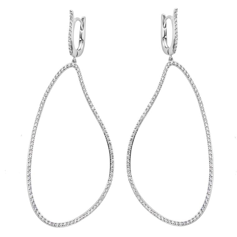 Bigli Infinity Ohrhänger aus Weißgold mit Diamanten