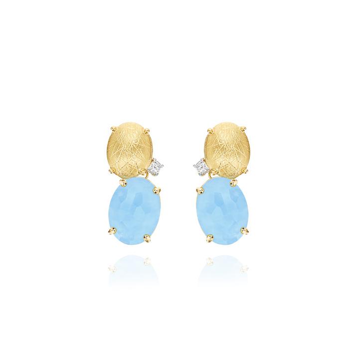 Nani's earrings Ipanema, yellow gold, OS6-577