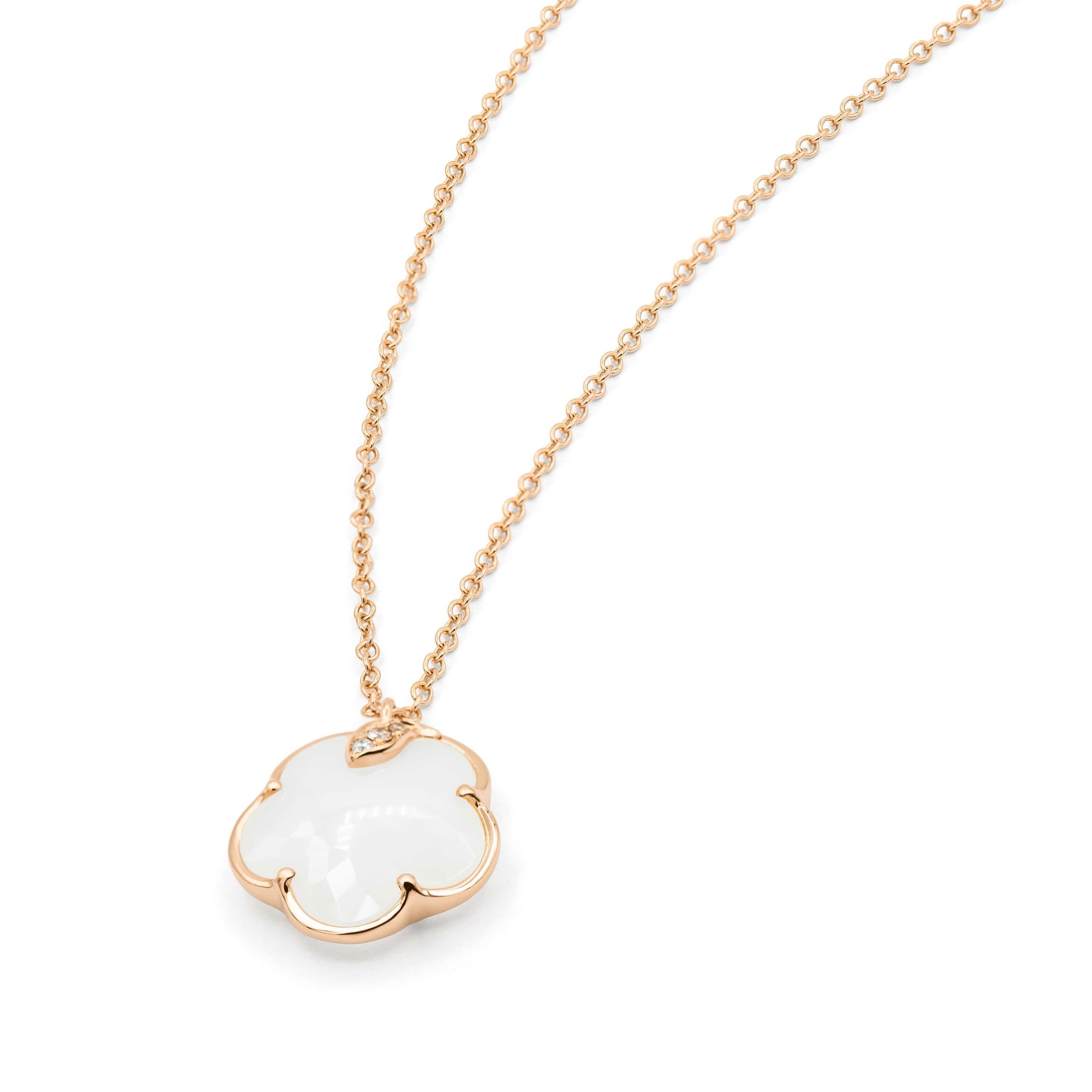 Pasquale Bruni Necklace Petit Joli rose gold diamonds agate 16137R
