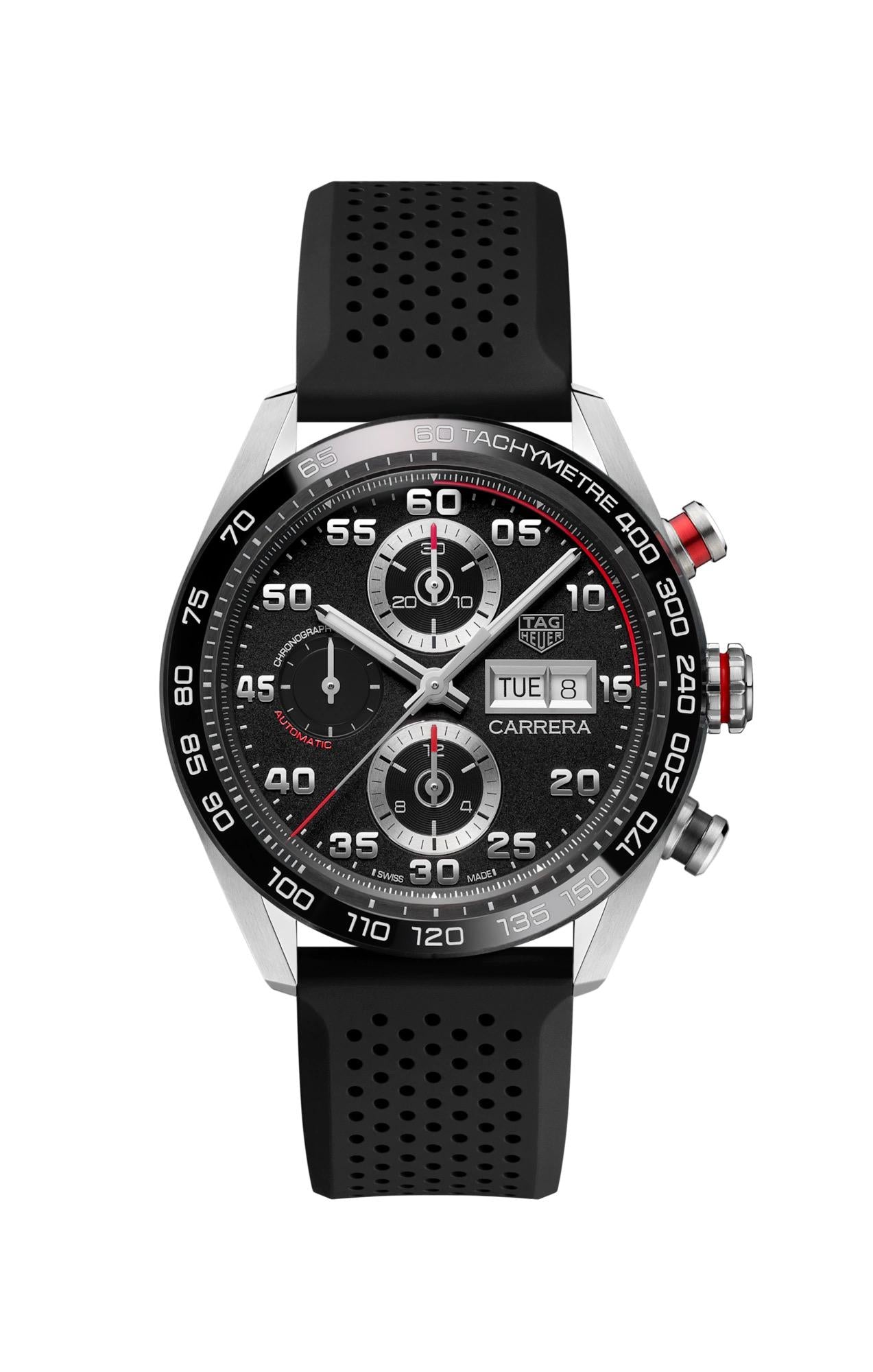 TAG Heuer Carrera Chronograph – Sportliche Dynamik am KautschukarmbandReferenz CBN2A1AA.FT6228