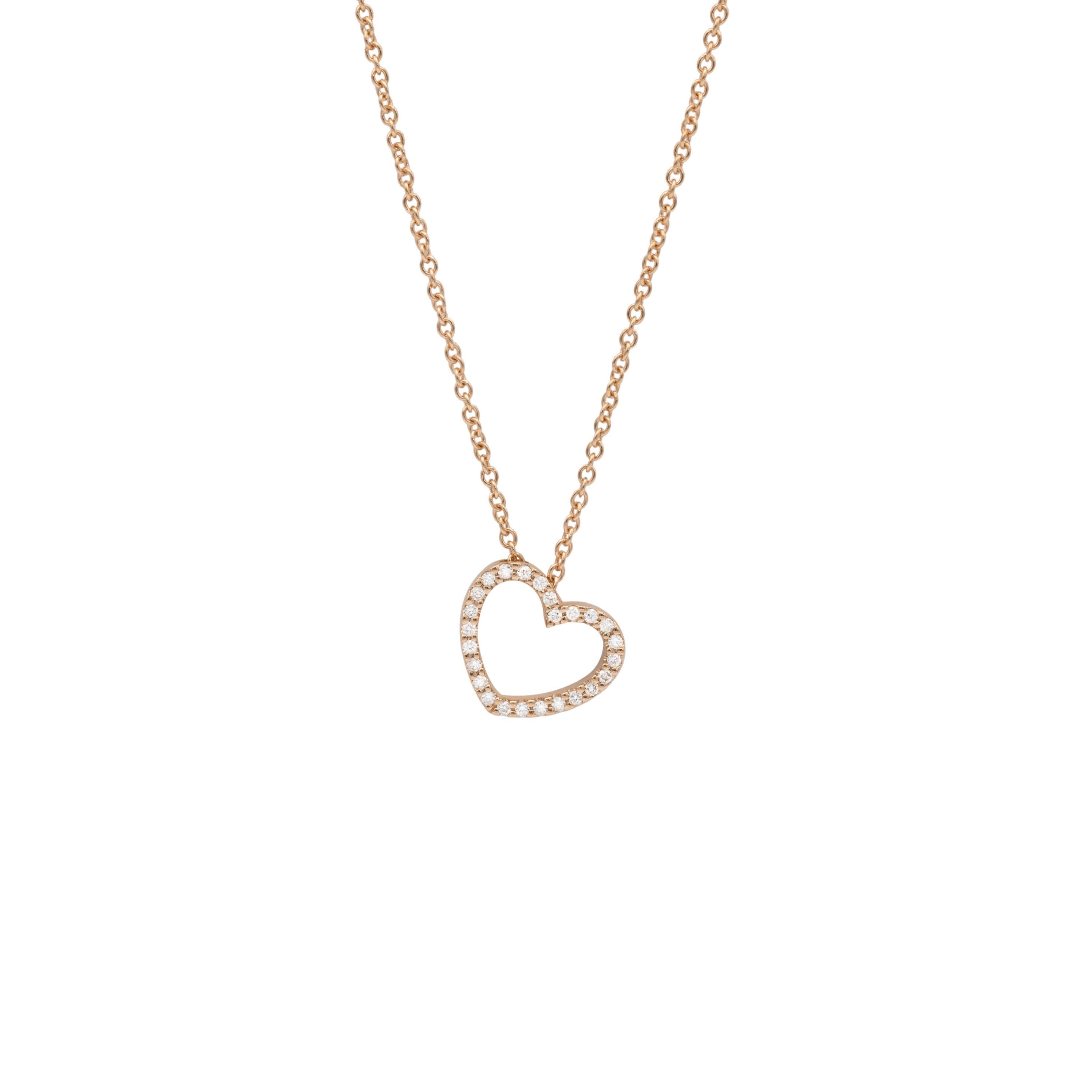 Diamond Group Halskette mit Herz | 4H137R8-1
