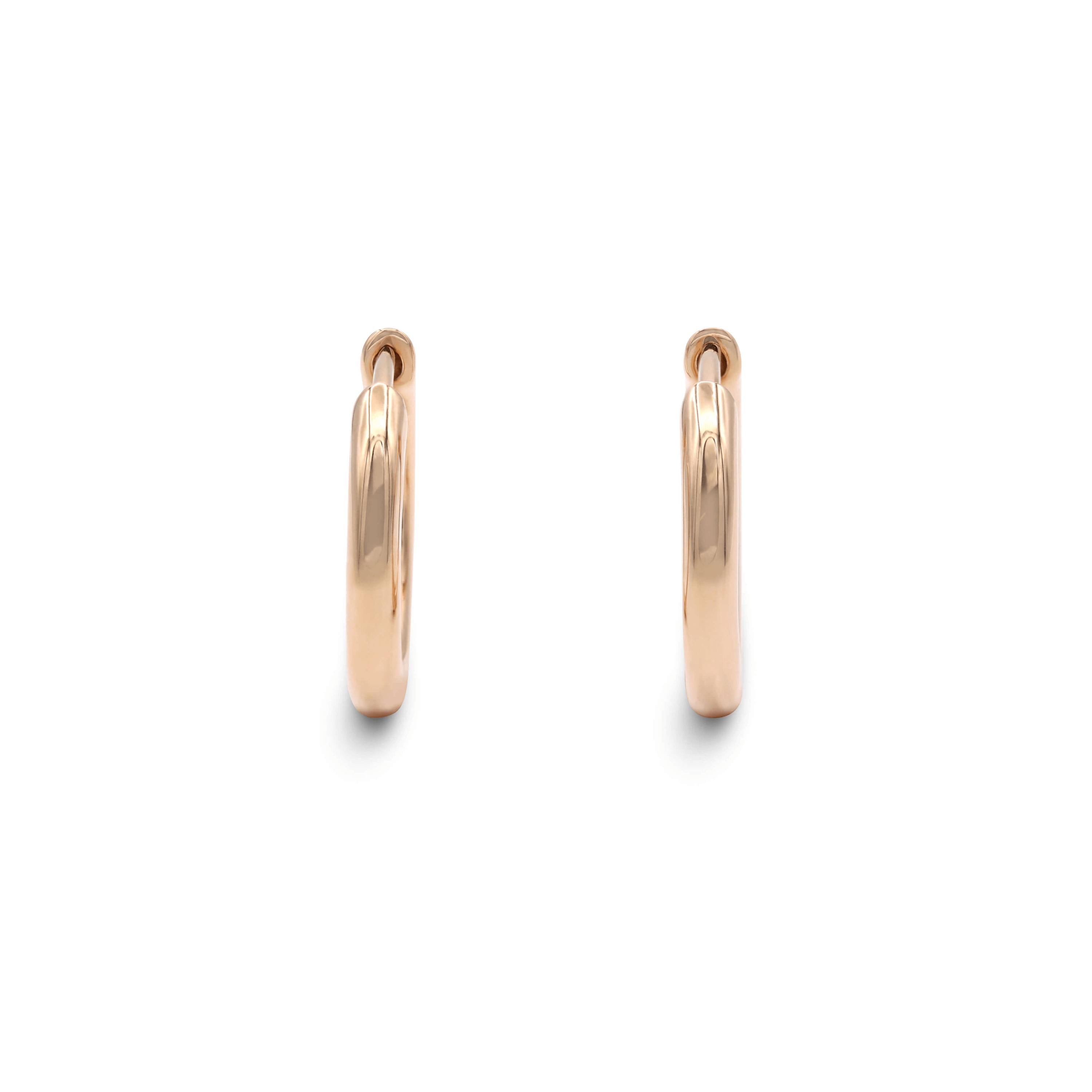 Diamond Group Hoop Earrings Rose Gold 2E544R8-3