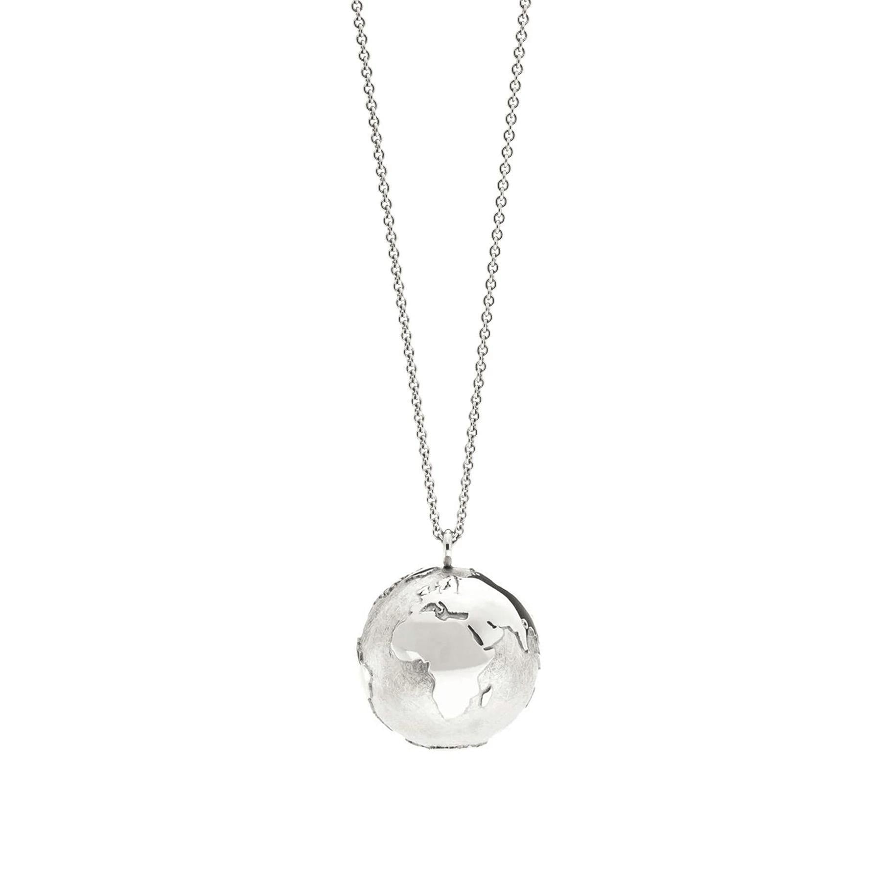 Schmuckwerk necklace world globe, platinum, OH170-PT