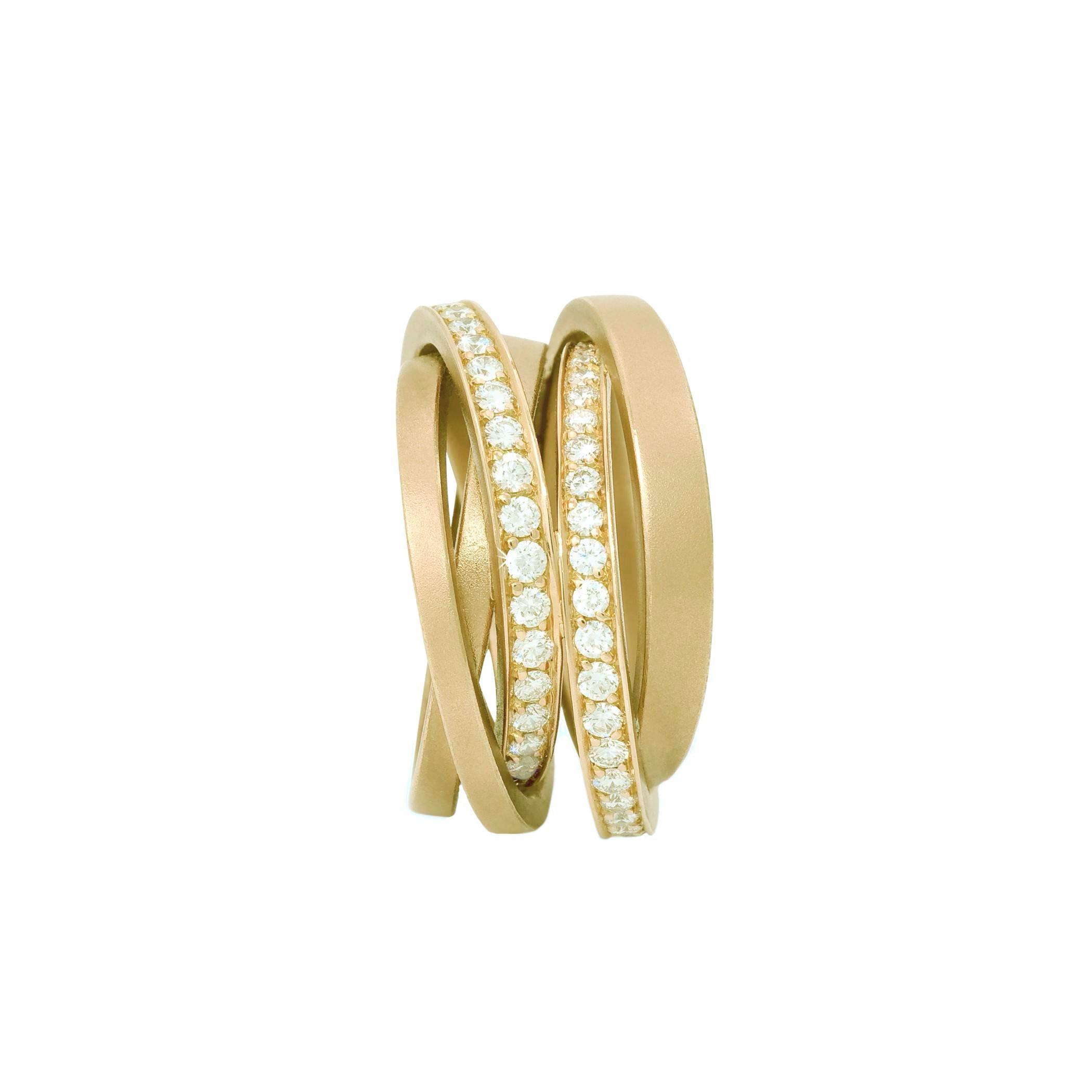 Schmuckwerk ring diamond fever, yellow gold, SR126-GG