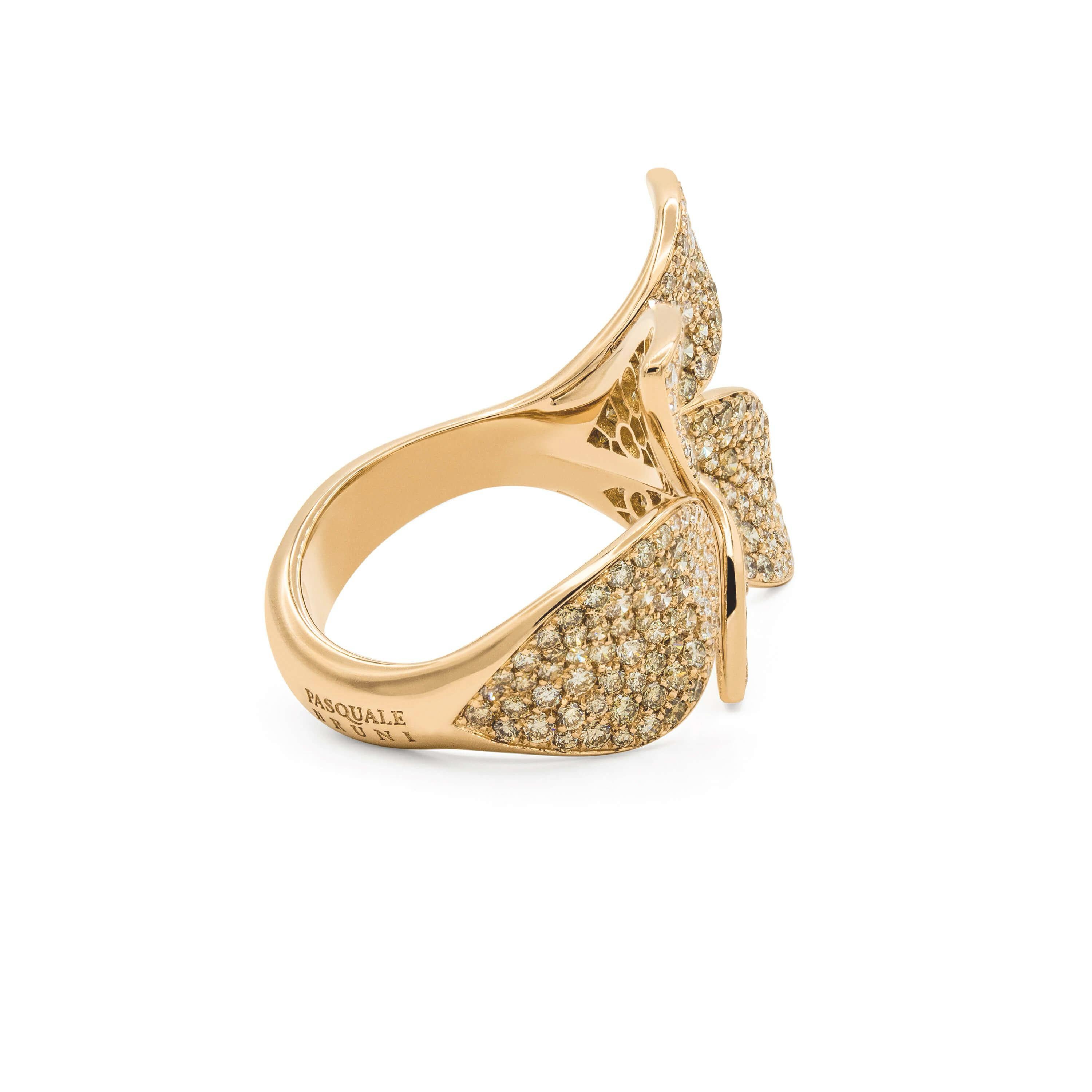 Pasquale Bruni ring Giardini Segreti rose gold diamonds 15115R