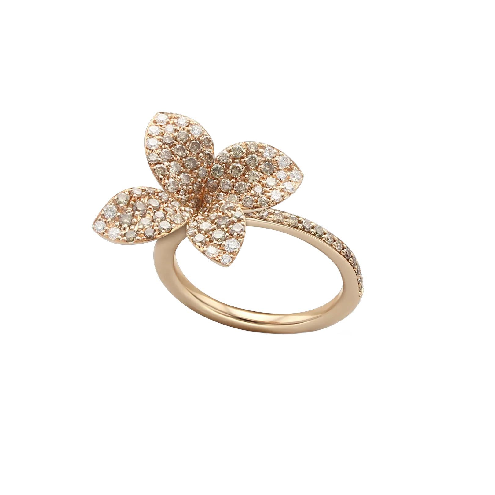 Pasquale Bruni ring Petit Garden rose gold diamonds 15376R