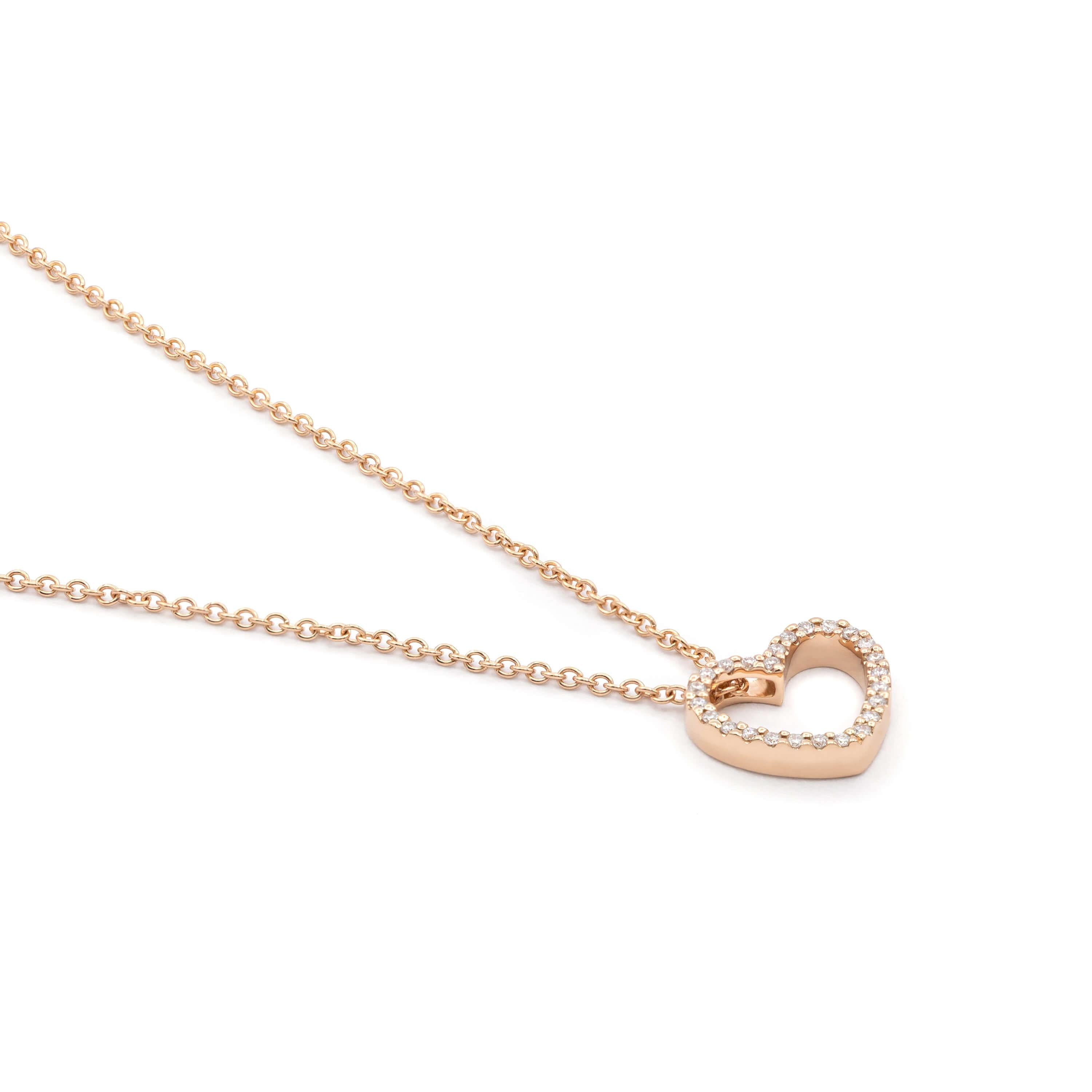 Diamond Group necklace heart diamonds 45 cm 4H137R8-1