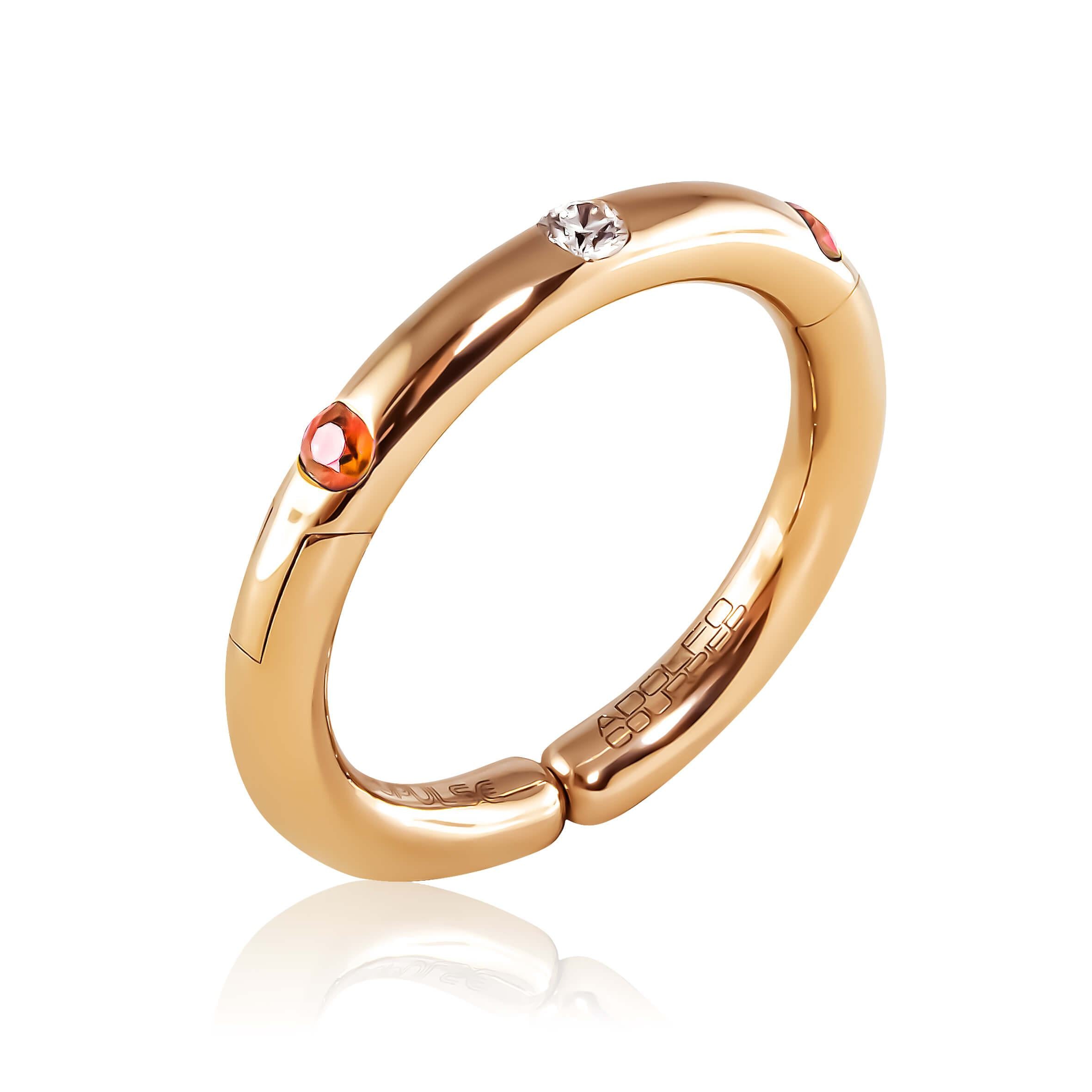 Adolfo Courrier POPULSE Ring HERME`S mit orange Saphiren & Diamanten