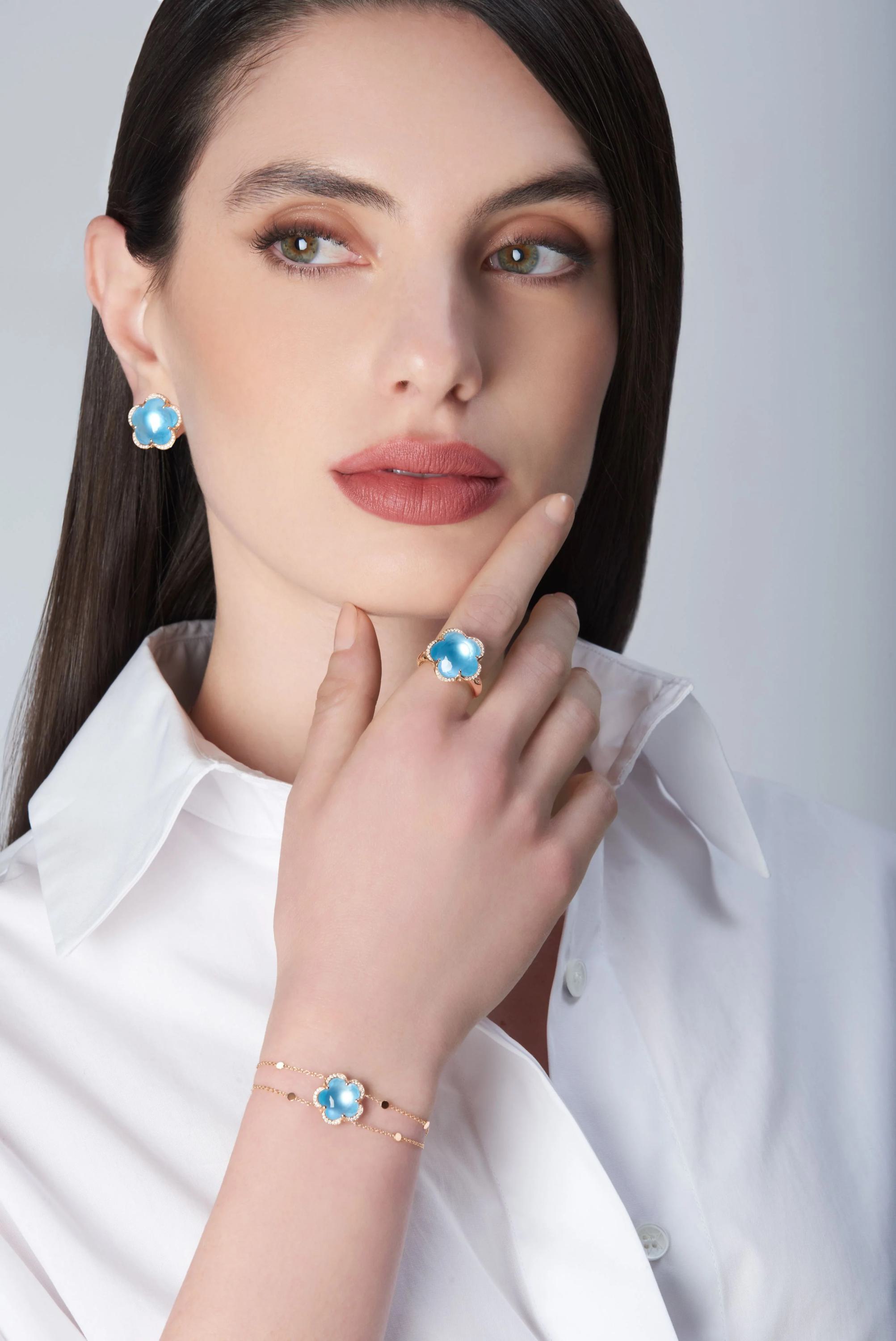 Pasquale Bruni Bon Ton Armband 16820R aus 750 Roségold mit Topas und Diamanten