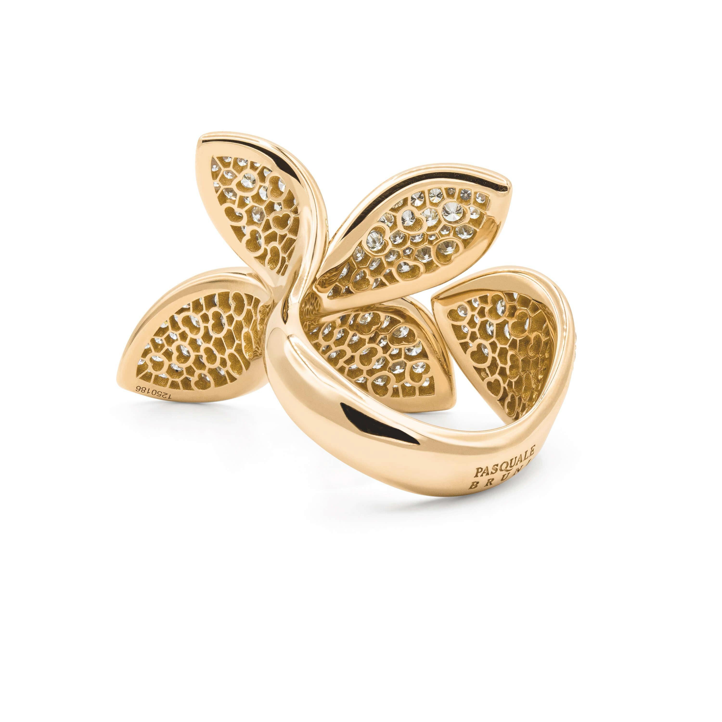 Pasquale Bruni ring Giardini Segreti rose gold diamonds 15115R