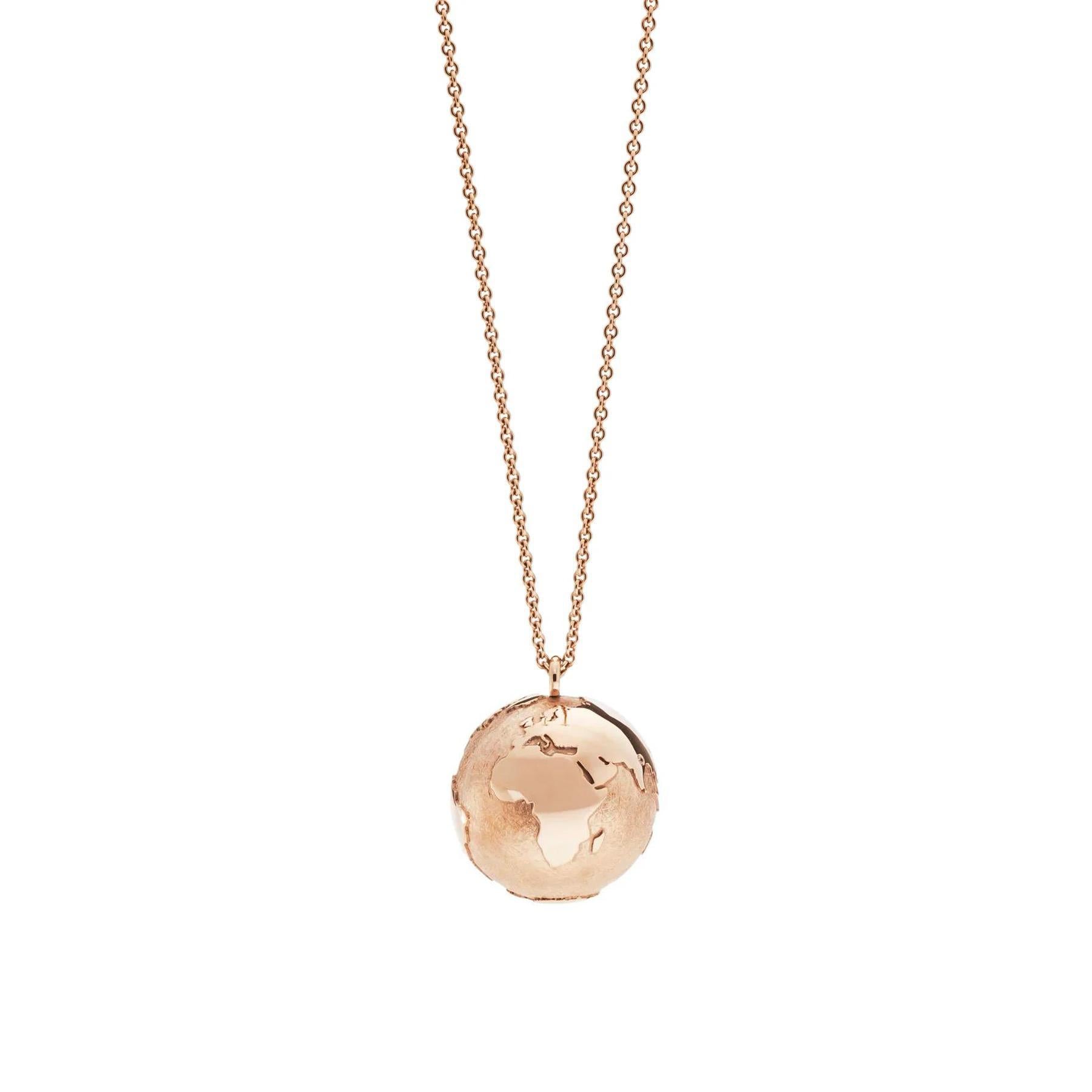 Schmuckwerk necklace world globe, rose gold, OH130-RG