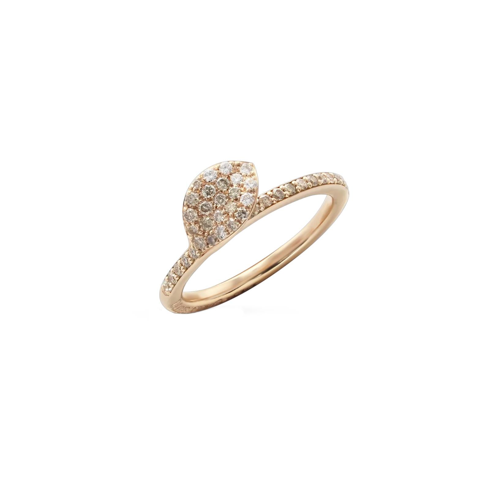 Pasquale Bruni Ring Petit Garden Rose Gold Diamonds 15374R