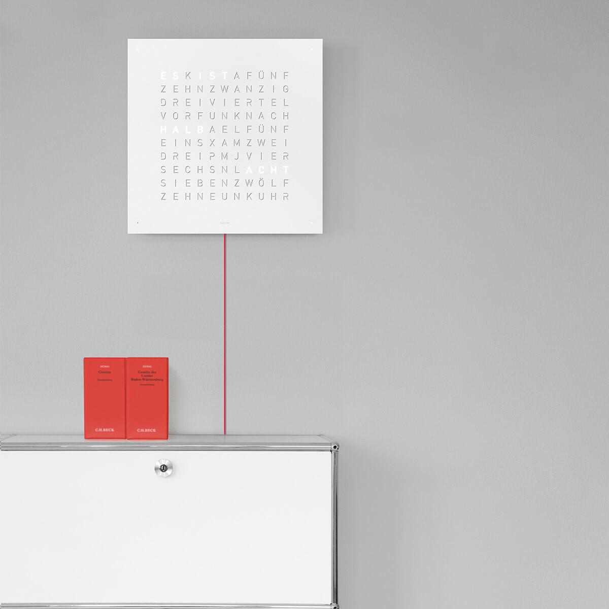 Qlocktwo front cover Classic White Pepper FCWHPC