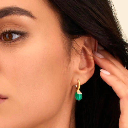 Nani's earrings Terre Lontane, yellow gold, OS10-603