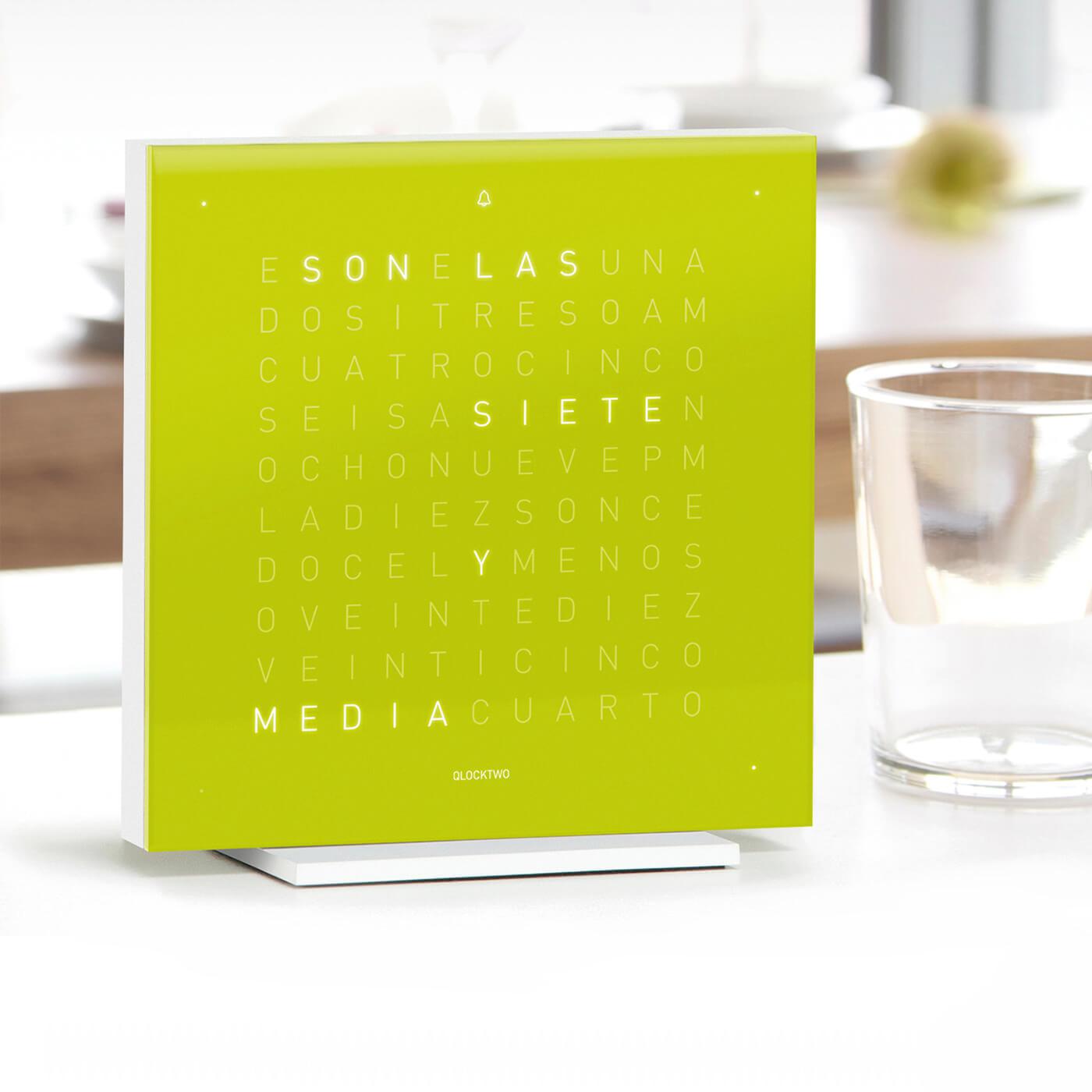 Qlocktwo Frontcover Tischuhr, Lime Juice, FTLJ