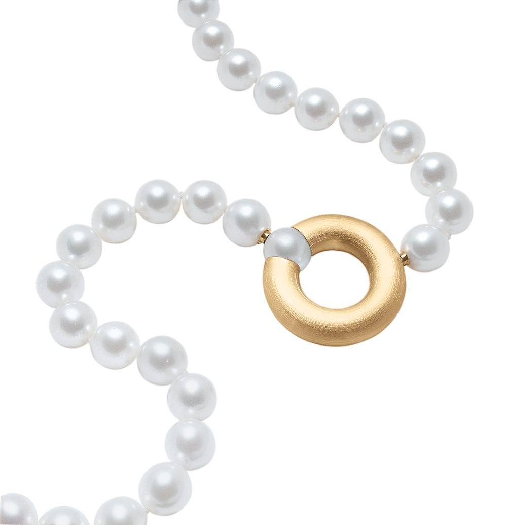 Clasp jewelry work ball yellow gold freshwater pearls KP151/G