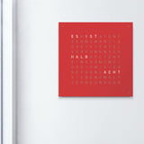 Qlocktwo Wanduhr Earth 90 | Red Pepper | LG4SG