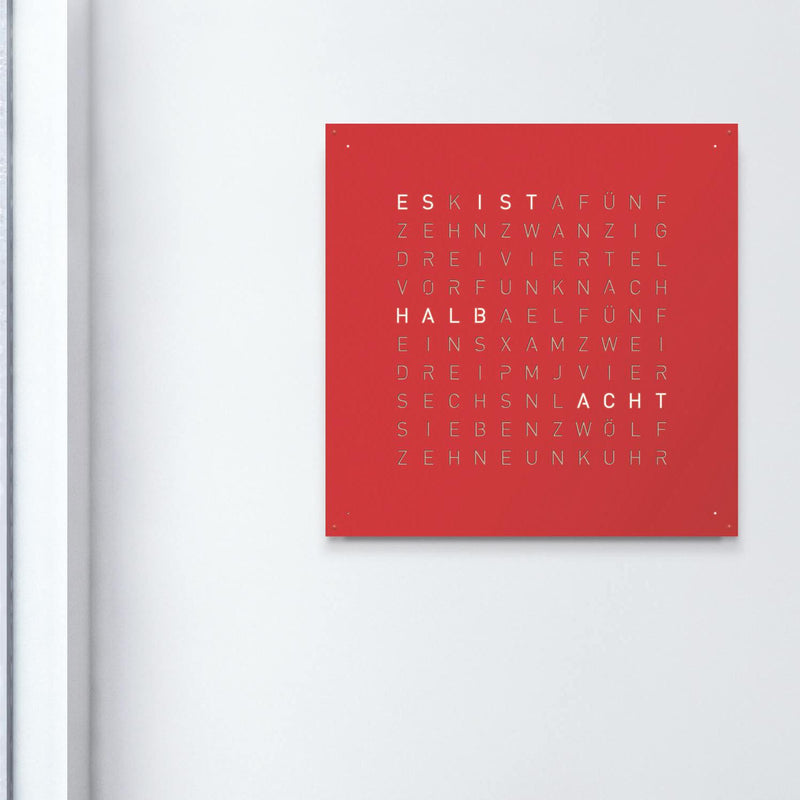 Qlocktwo Wanduhr Earth 90 | Red Pepper | LG4SG