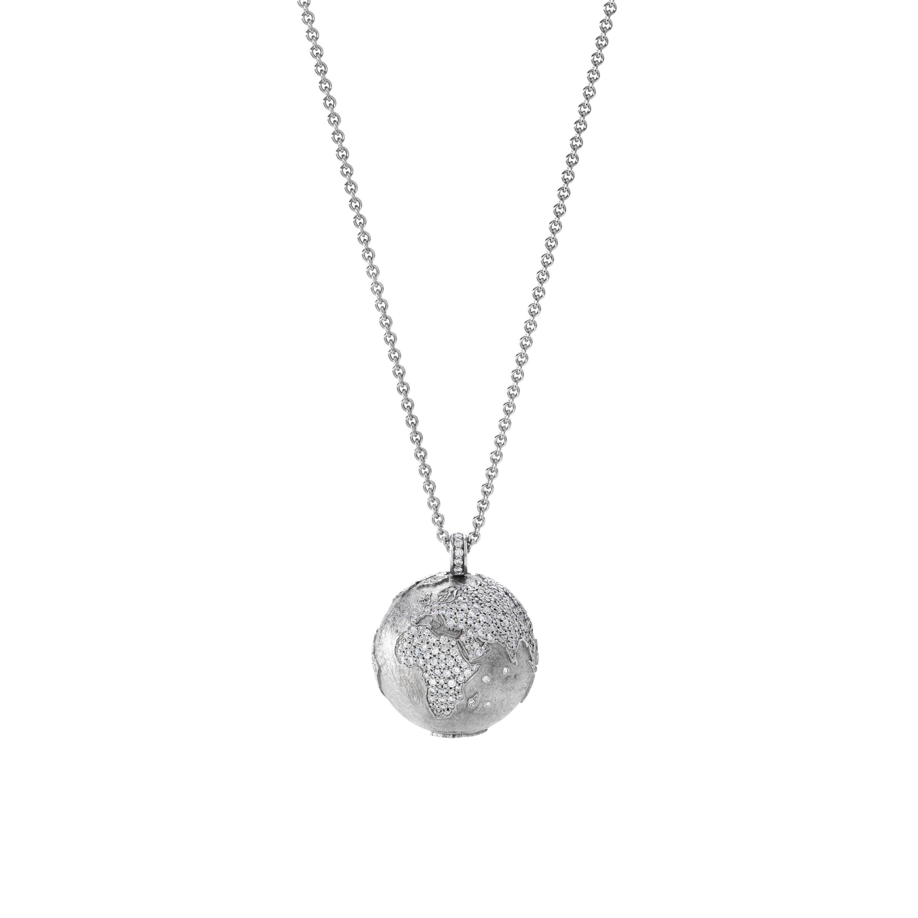 Schmuckwerk necklace globe, platinum, OH196-PT-KO
