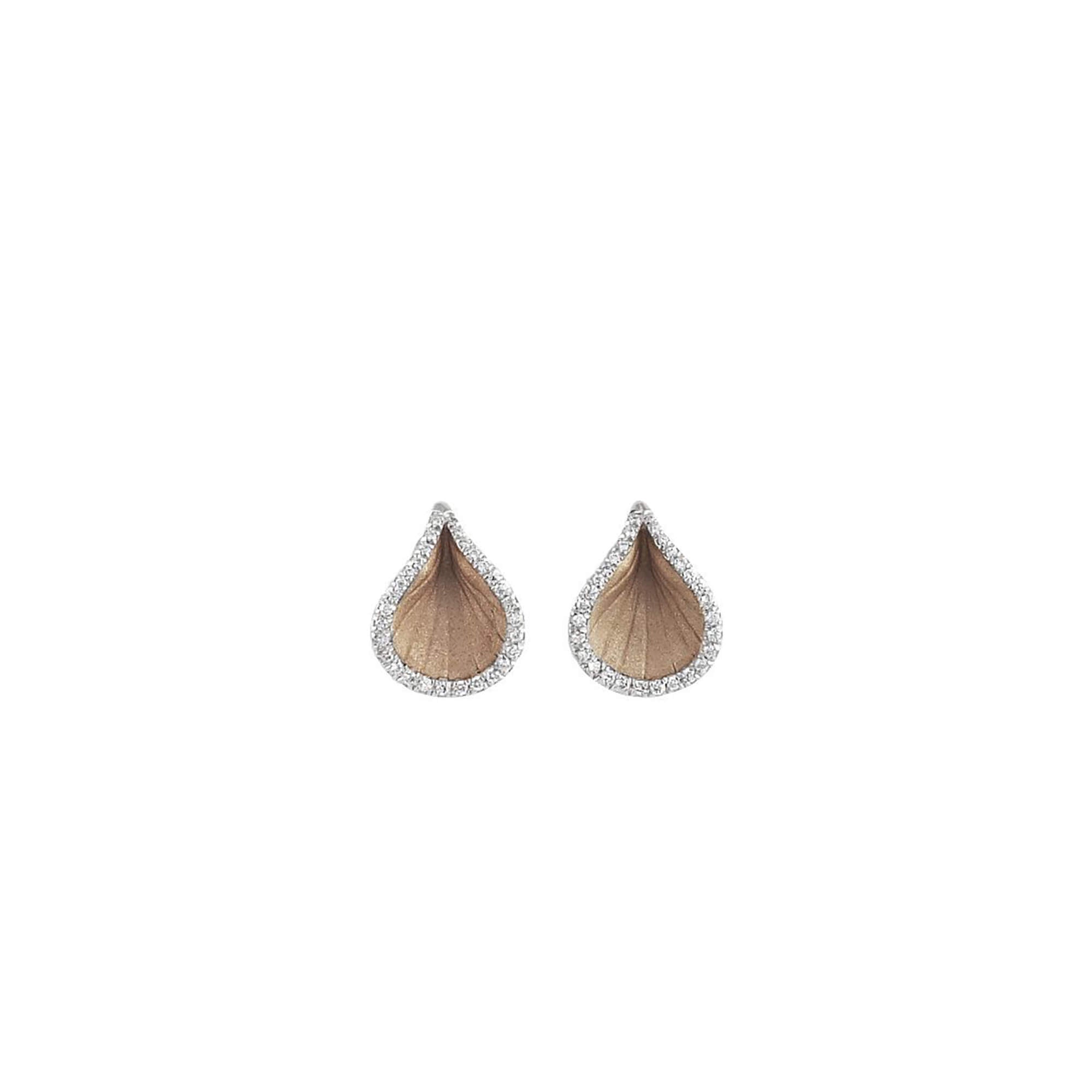 Annamaria Cammilli Stud Earrings Goccia, Brown Chocolate, GOR2226C