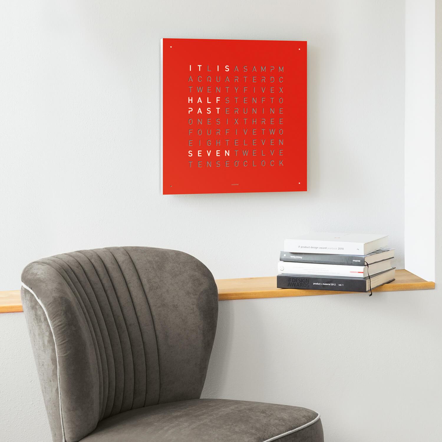 Qlocktwo Wall Clock Classic Red Pepper QT4RP