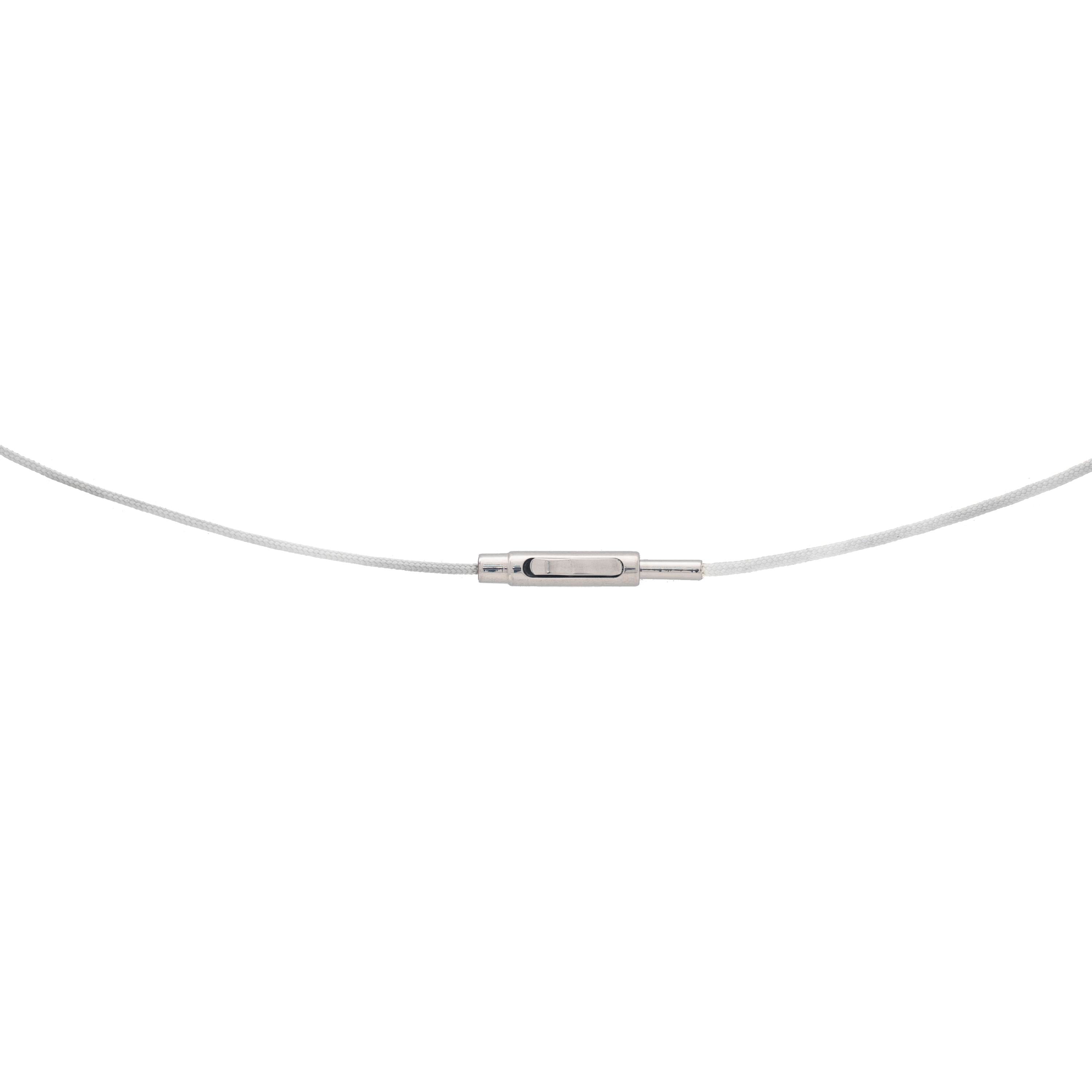 Schmuckwerk Necklace Texil, gray, stainless steel, KH1900-5