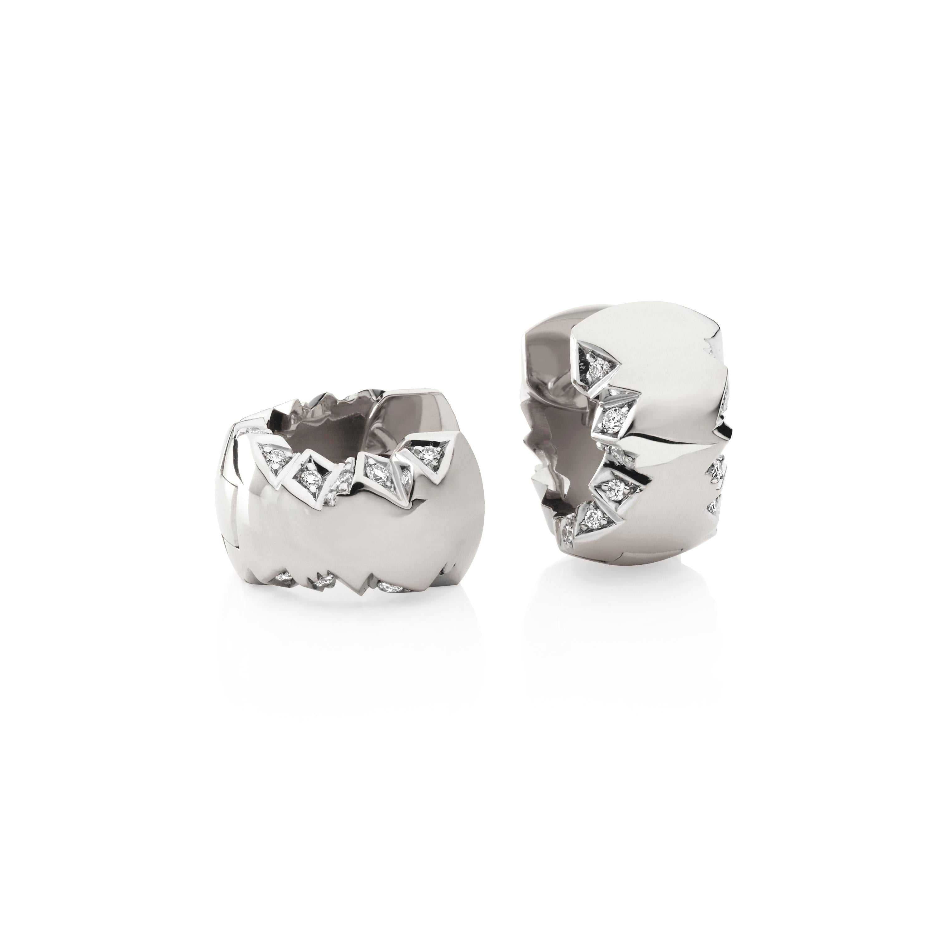 Schmuckwerk hoop earrings Alps, platinum