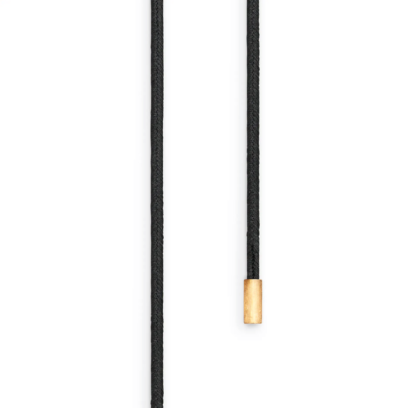 Ole Lynggaard Designschnur schwarz, Gelbgold Endstücke, A1907-406