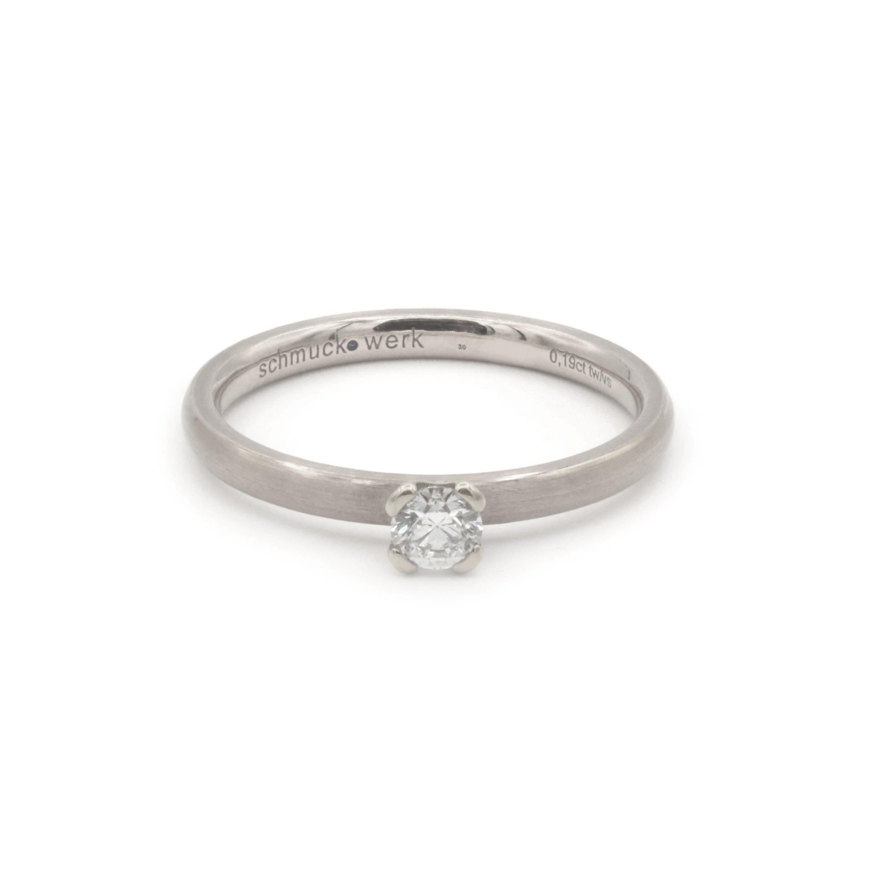Schmuckwerk Alpine solitaire ring, platinum, GT1424-PT