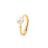 Ole Lynggaard Lotus Ring mit Perle, Gelbgold, A2708-412
