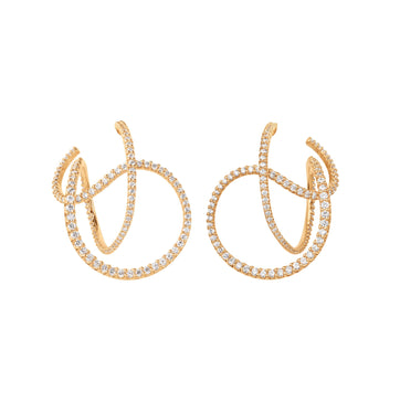 Ole Lynggaard Creolen Twisted Love, weiße Diamanten, A3096-402