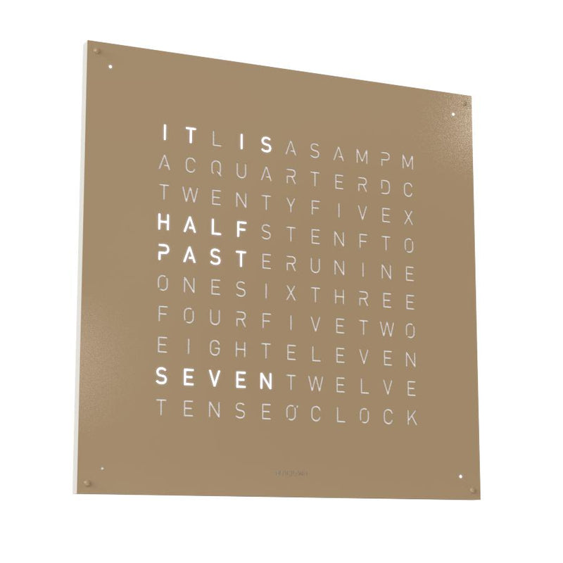 Qlocktwo Wanduhr Earth 90 | Hazelnut | LG4HAPC