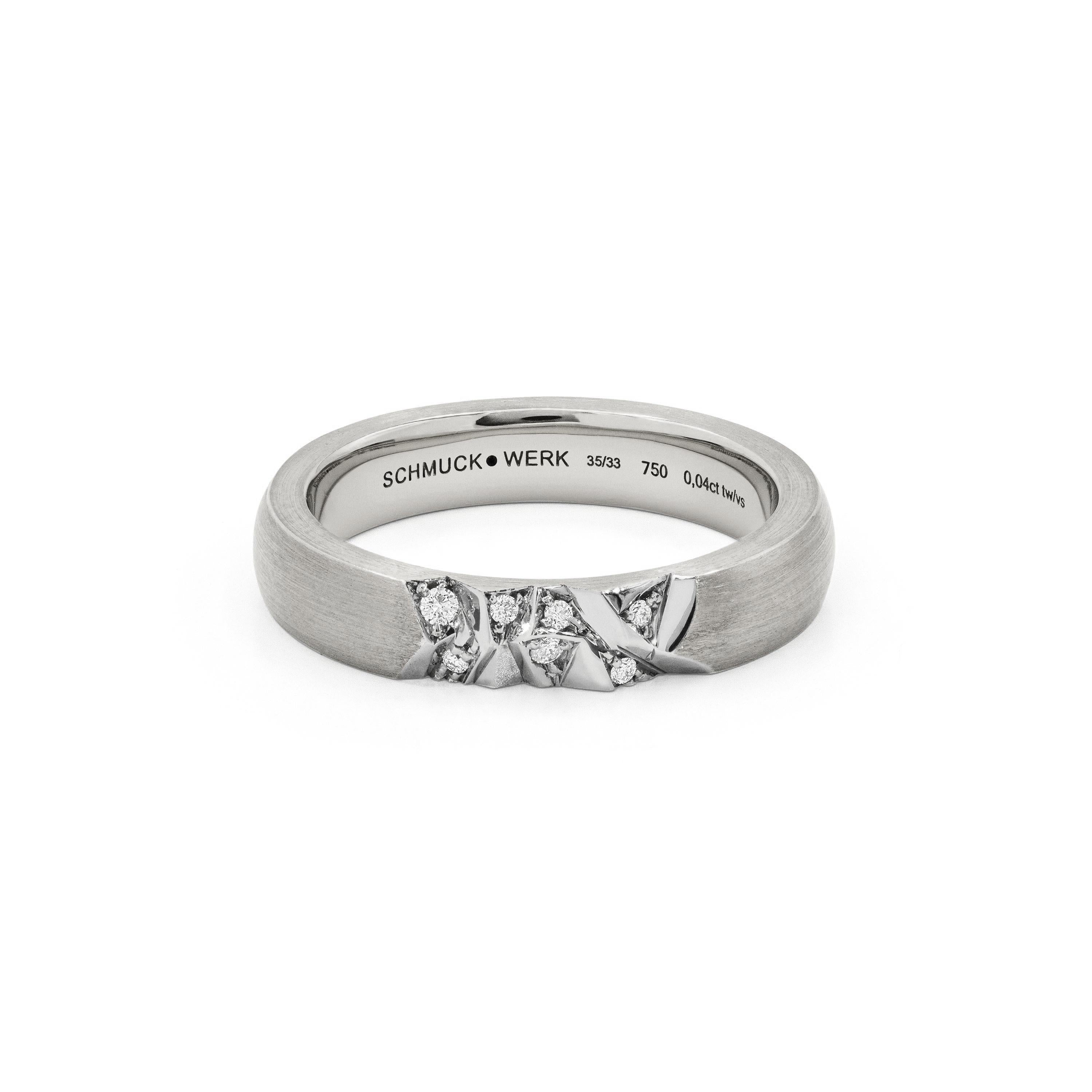 Schmuckwerk Ring Alpen, white gold, GR145-WG