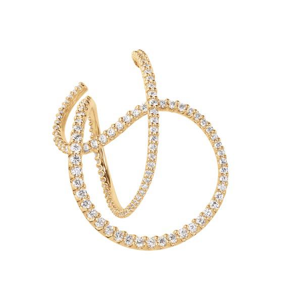 Ole Lynggaard Creolen Twisted Love, weiße Diamanten, A3096-402