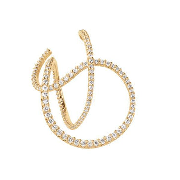 Ole Lynggaard Creolen Twisted Love, weiße Diamanten, A3096-402