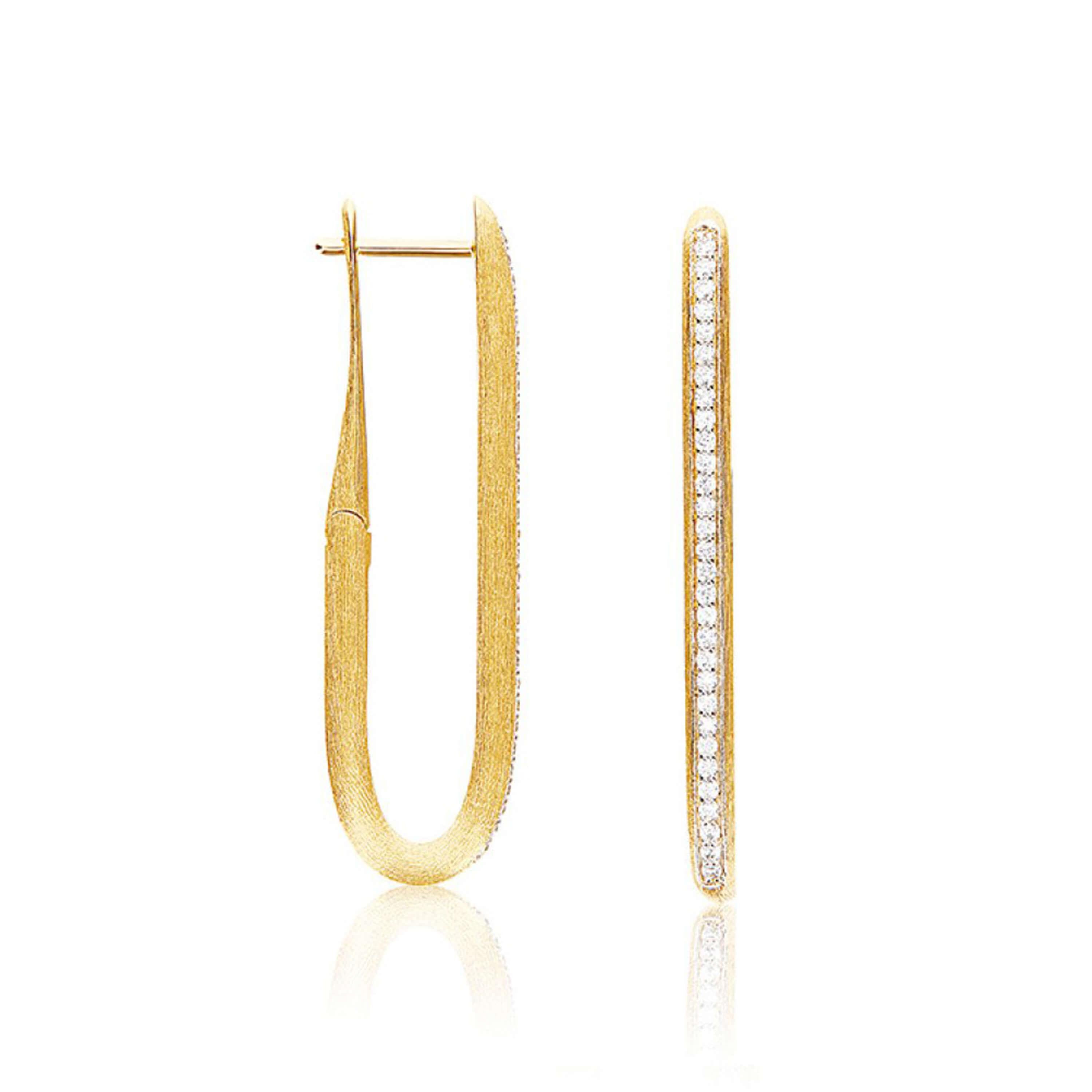 Nanis hoop earrings Libera, yellow gold, OS3-602