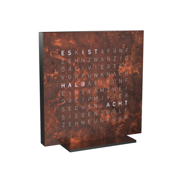 Qlocktwo Tischuhr Earth 13.5 | Rust | T4SRT