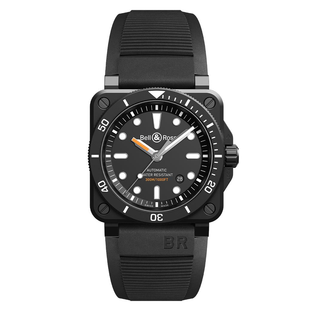 Bell & Ross Armbanduhr BR 03-92 Diver Black Matte, BR0392-D-BL-CE/SRB