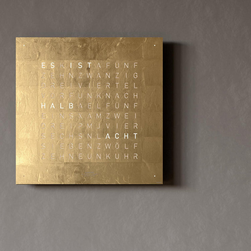 Qlocktwo Wanduhr Earth 45 | Gold | QT4BLGD