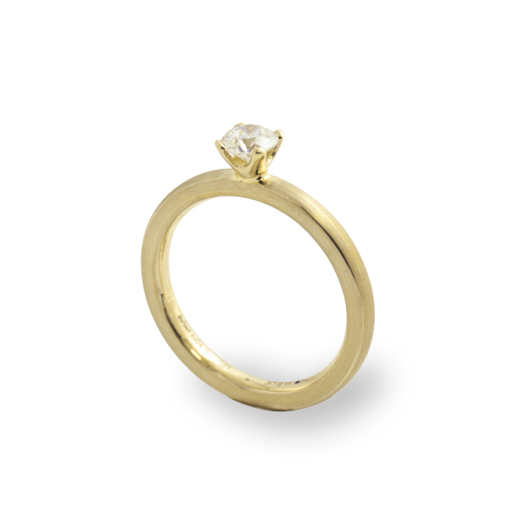 Schmuckwerk Solitaire-Ring Alpen, Gelbgold, GT1424-GG